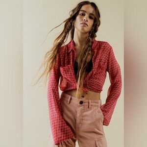 Free People Terra Printed Top Size Small NWOT